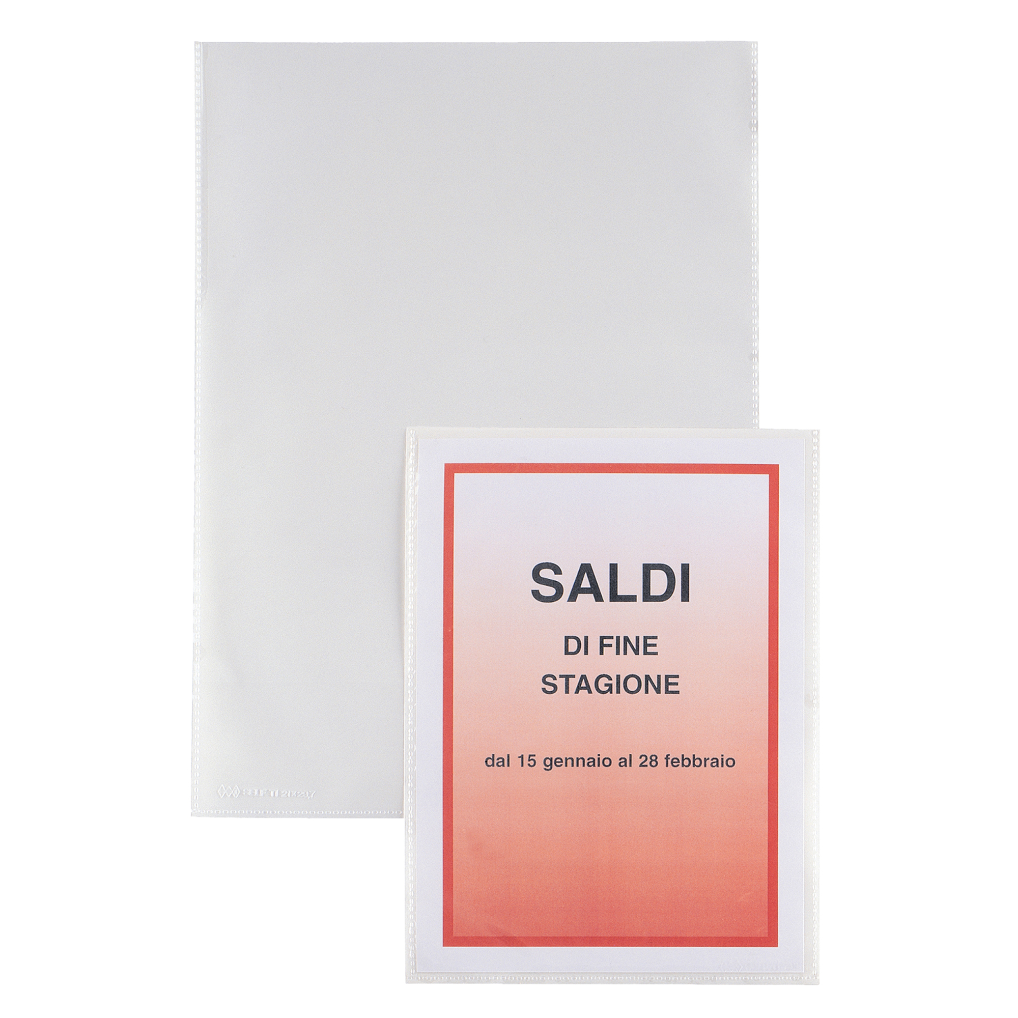 25 buste autoadesive selfti A4 ppl trasparenti