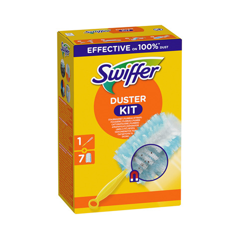 Swiffer duster kit verde 7 piumini per mobili extra lungo 8700216677004