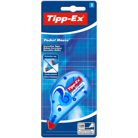 Correttore tipp-ex pocket mouse 4.2mmx10m blister 0070330510340