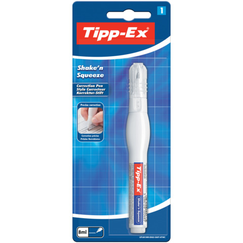 Correttore liquido tipp-ex shake `n squeeze da 8 ml, punta metallo. 3086126100746