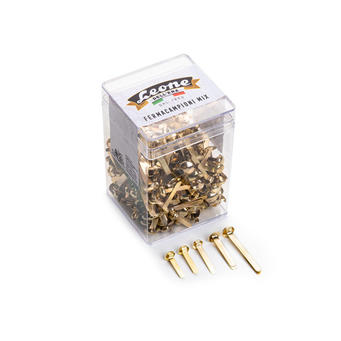 Barattolo fermacampioni leone mix 150 grammi colore dorato in plastica 8007979006370