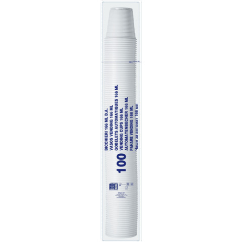 Bicchiere in polistirene dopla 160 ml bianco confezione da 100 pezzi. 8005090004480