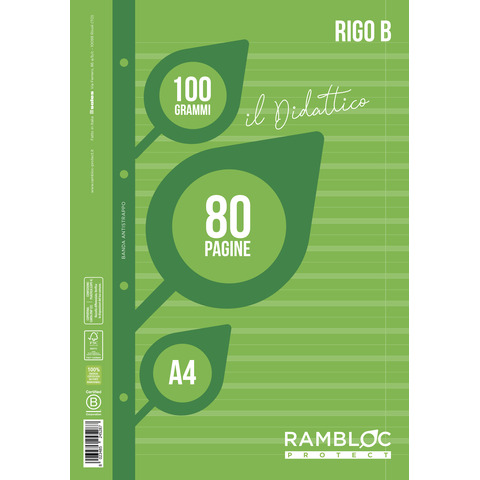 Blocco ricambio a4 80p 100g rigatura b 8023485245287