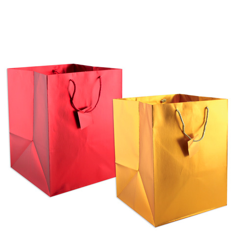 Borsa shopper florio carta rosso e oro formato panettone da 10 8001294870760
