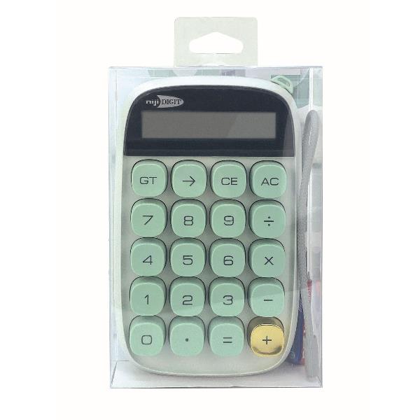 Calcolatrice da tavolo con 10 cifre e cordino removibile in silicone 8007509119419