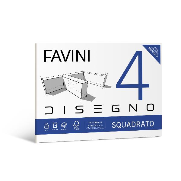 Album da disegno favini cartangolo 4 liscio 24x33 cm 20 fogli 8007057333114