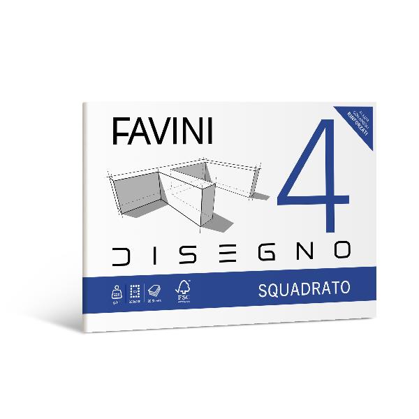 Cartangolo da disegno favini 4 33x48cm 220g/m2 liscio fsc 8007057333107