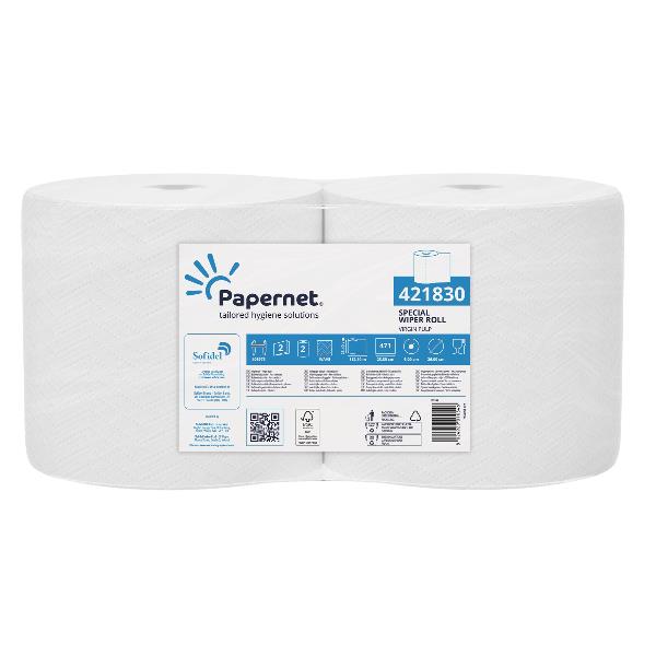 Bobina industriale 2 velici bianca da 471 strappi 8024929010546