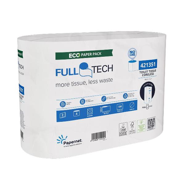 Carta igienica full tech 4x5 rotoli senza anima, diametro 14.9cm. 8024929010225