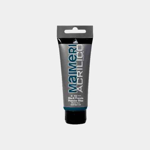Colore acrilico blu di prussia 75ml maimeri tempere artistica 8032810132567