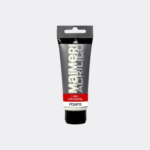 Colore acrilico fosforescente maimeri da 75 ml in tubetto satinato. 8032810158543