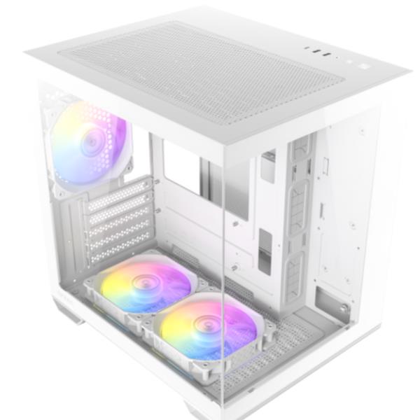 Caso computer cx60m con illuminazione argb bianca 0761345102186