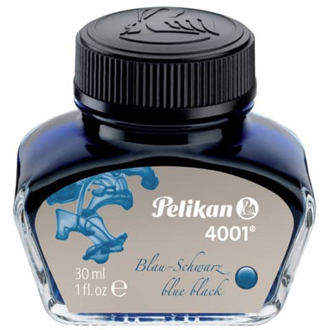 Inchiostro pelikan 4001 nero 30ml per stilografiche 4012700301024