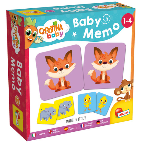 Gioco di memo per bambini con cuccioli, made in italy, 24 tessere 8008324080052