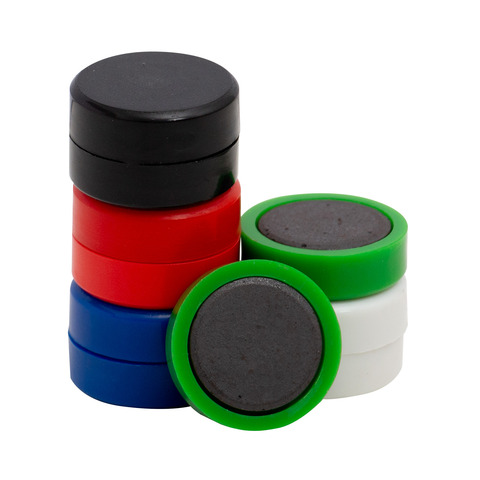 Magneti lavagna bianca 25mm assortiti 10pezzi qconnect 5705831026438