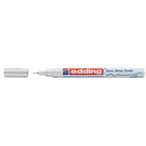 Pennarelli edding 780 bianchi da 10 pezzi con punta sintetica protegge 4004764023066