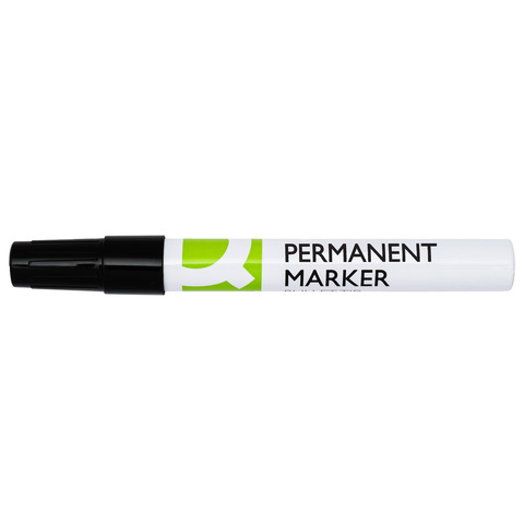 Marcatore permanente nero conico 4mm in alluminio q connect kf11708 5705831117082