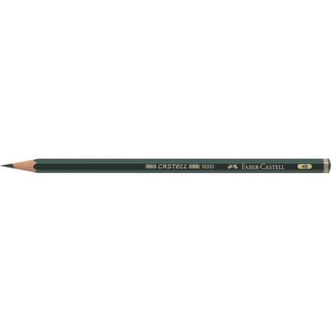 Matita di grafite faber-castell castell 9000 4b da 175 mm lunghezza 4005401190042