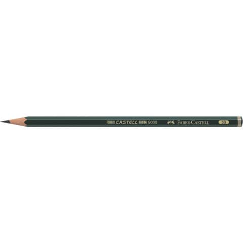 Matita grafite faber castell 9000 5b lunghezza 175mm 4005401190059