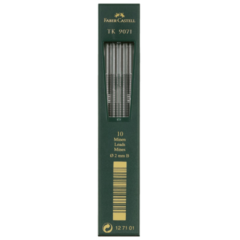 Mine faber castell super polymer 2 mm durezza b confezione da 10 pezzi 4005401271017