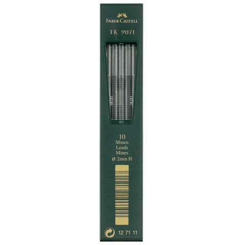 Mine faber castell super polymer 2 mm durezza h da 10 pezzi 4005401271116