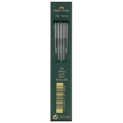 Mine faber castell 2mm hb confezione da 10 pezzi 4005401271000