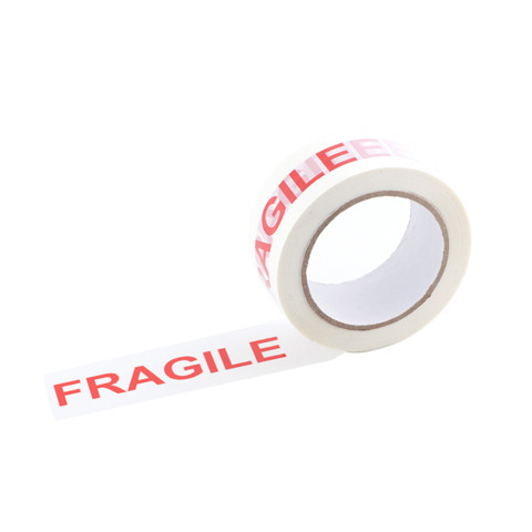 Nastro adesivo fragile bianco/rosso 48mmx66m q-connect conf 6 pezzi 5706002112066