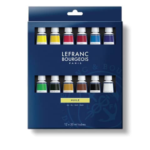 Olio fine lefranc bourgeois 20ml in 12 colori assortiti belle arti 3013648101180