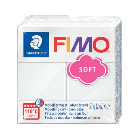 Pasta modellabile fimo soft bianca da 57 grammi di staedtler morbida 4006608809393