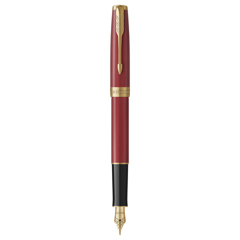 Penna stilografica parker sonnet red gt punta fine 3501179314730