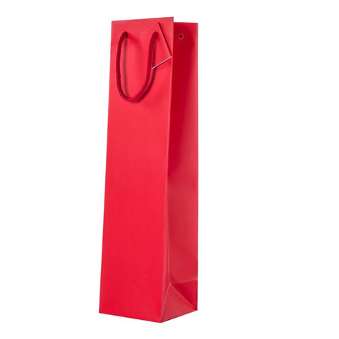 Portabottiglia lusso rosso carta plastificata 8055182141661