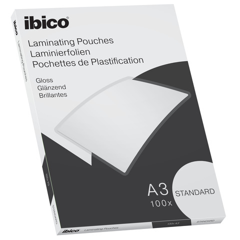Pouches plastificazione ibico a3 125mic conf 100 pezzi standard 4049793065823