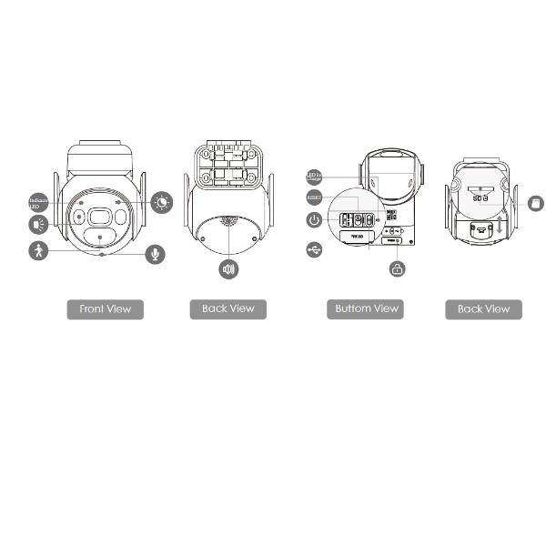 Telecamera ip wi-fi 3 mp full color ptz esterno con ir 6976391038271