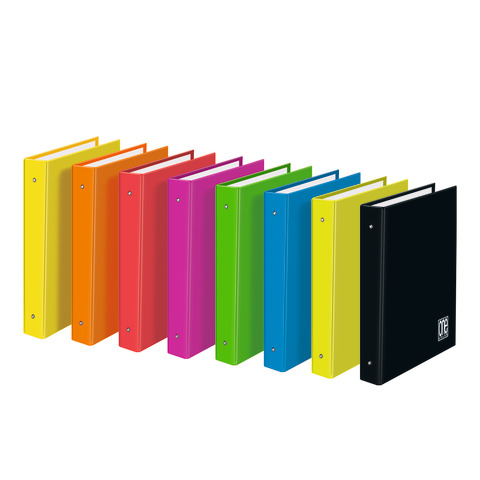 Raccoglitore a 4 anelli fluo a4 con copertina patinata da 115 grammi 8007758177321