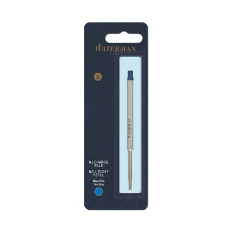 Ricarica waterman penna a sfera fine blu 110mm 3501179640167