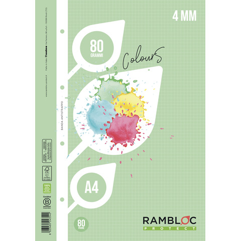 Ricambio rinforzato per quaderni ad anelli verde 4mm 8023485243542