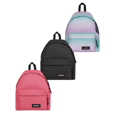 Zaini eastpak padded pak`r 24l nero fucsia glitter resistente 7438630742237