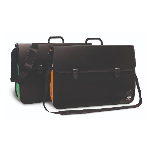 Valigetta nera con soffietto e porta riga da 52x37 cm 8007627025654