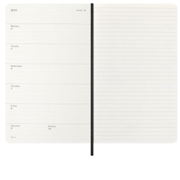 Agenda settimanale moleskine pocket 2026 nero morbida 8056999274726