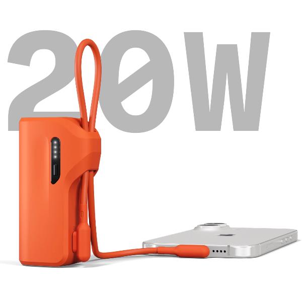 Powerbank cygnett thumboost 5000mah con cavo usb-c integrato 0848116047959