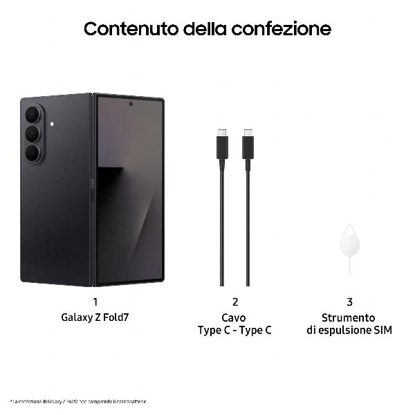 Samsung galaxy z fold7 da 12gb con 512gb nero 8806097424987