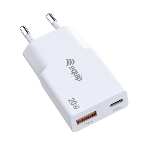 Caricabatterie usb 2 porte 20w usb-c ricarica rapida sottile 4015867242179