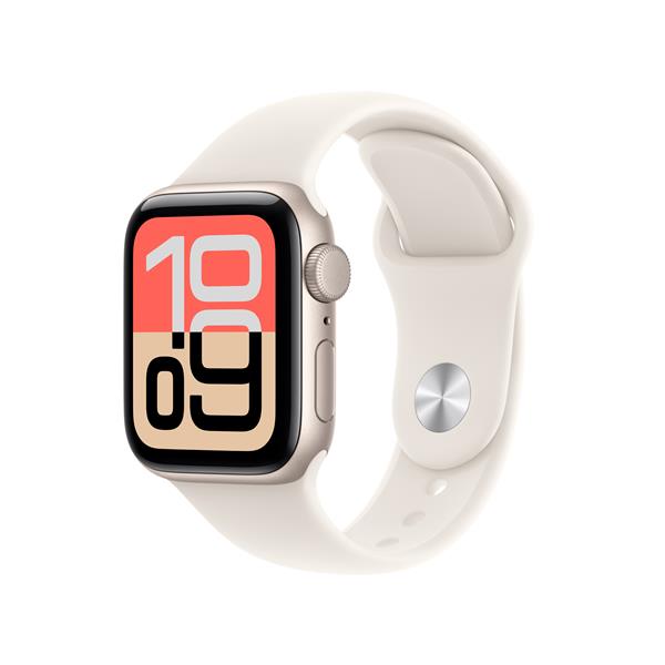 Smartwatch - Apple Watch SE 3 GPS, Cassa 40 mm in alluminio galassia con Cinturino Sport galassia - S/M 0195950386530