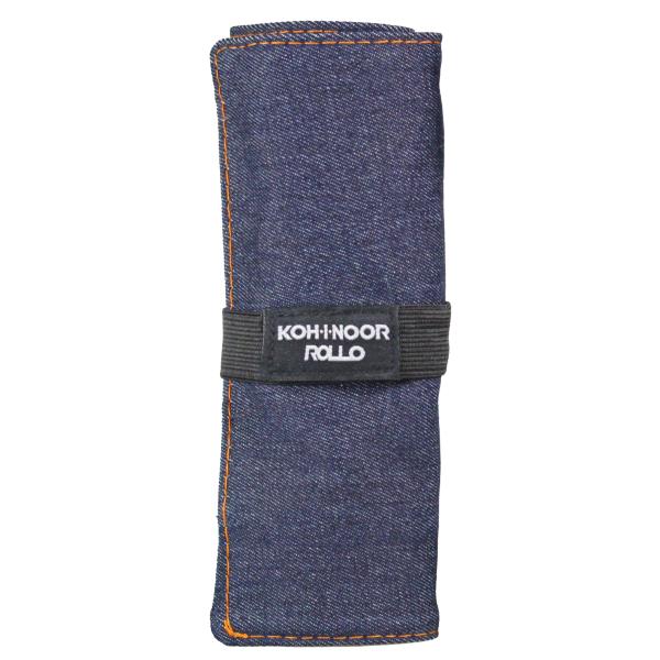 Astuccio arrotolabile blu in jeans con 24 scomparti 8032173021706
