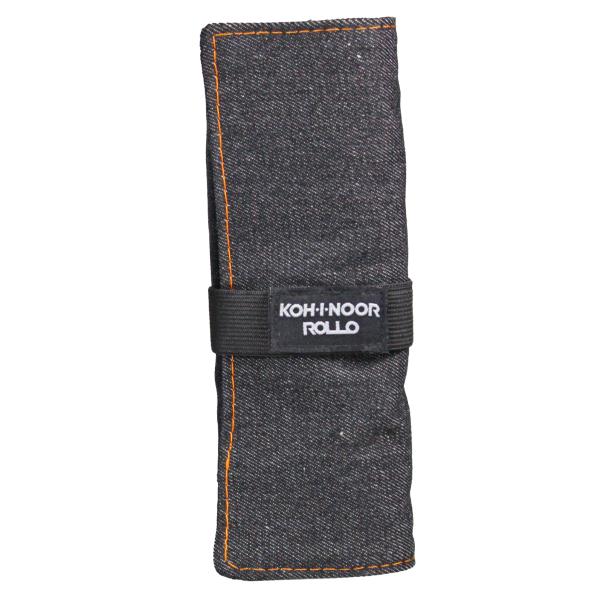 Astuccio arrotolabile jeans nero 24 scomparti zip 8032173021713