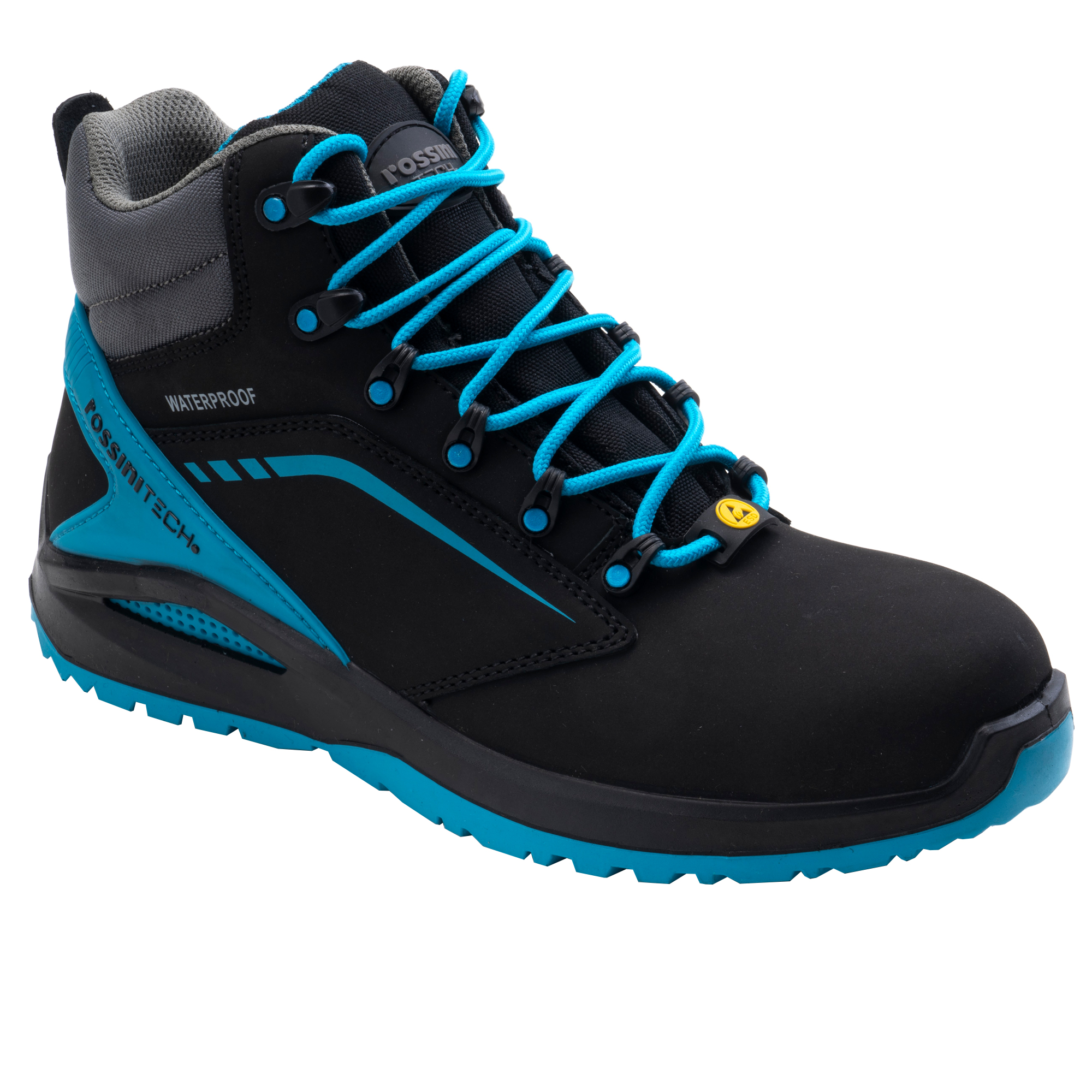 Calzatura di sicurezza rossini streif high s3 nero azzurro ottanio 39 8056149339749