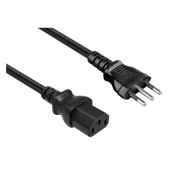 Cavo alimentazione vde c13 spina italiana 10a 2 metri nero completo 8000130594327