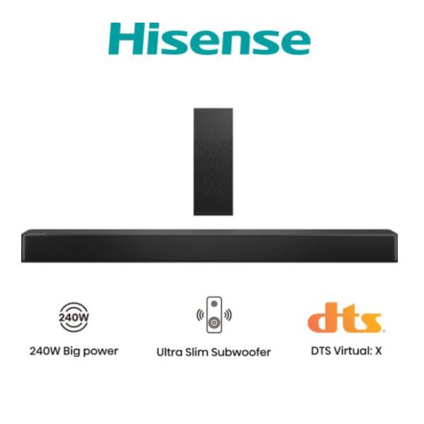 Soundbar hs2100 2.1 con dolby e subwoofer wireless da 240w 6942147497937