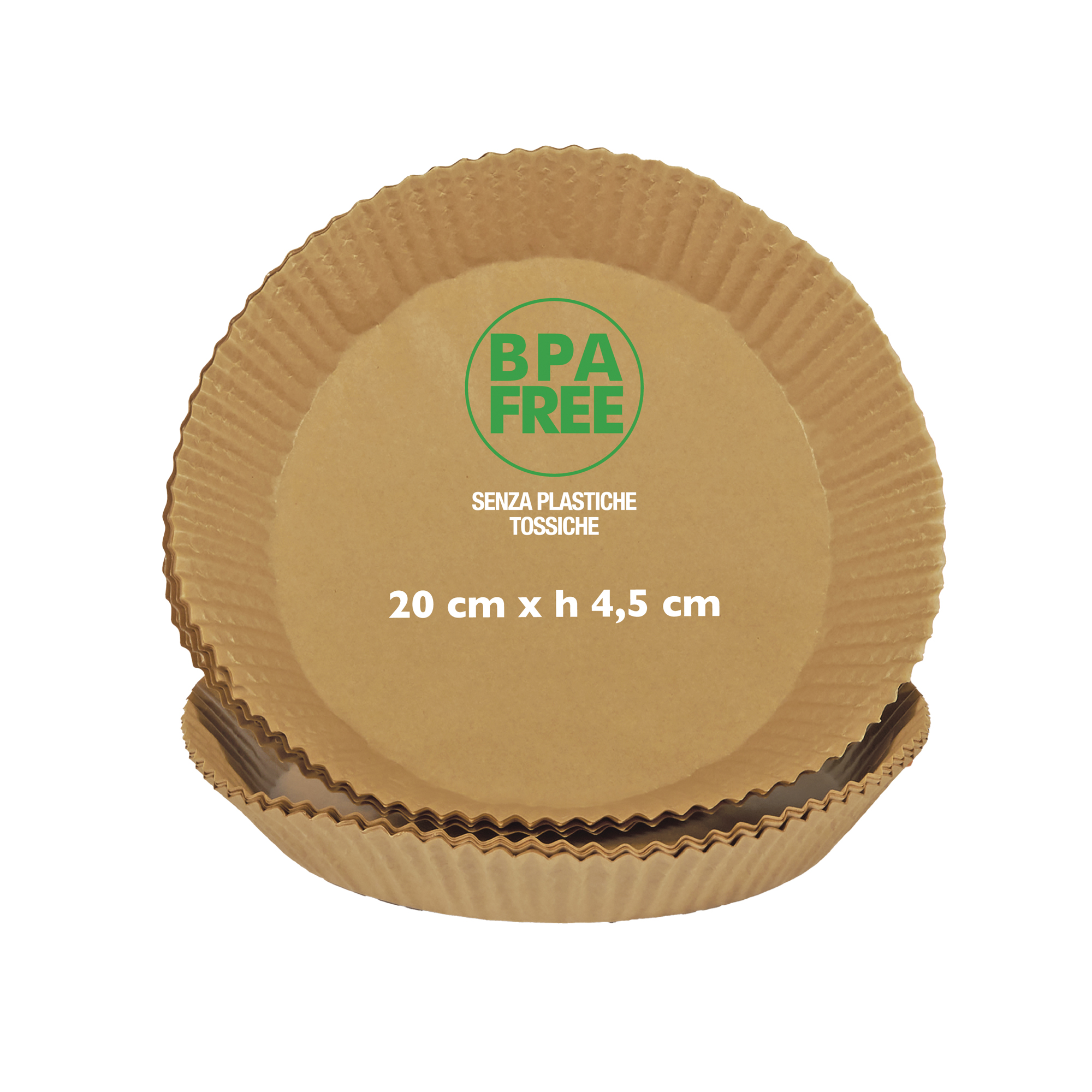 Vaschette cartaforno diametro 20 cm altezza 4,5 cm perfetto kitchen 8052474293701