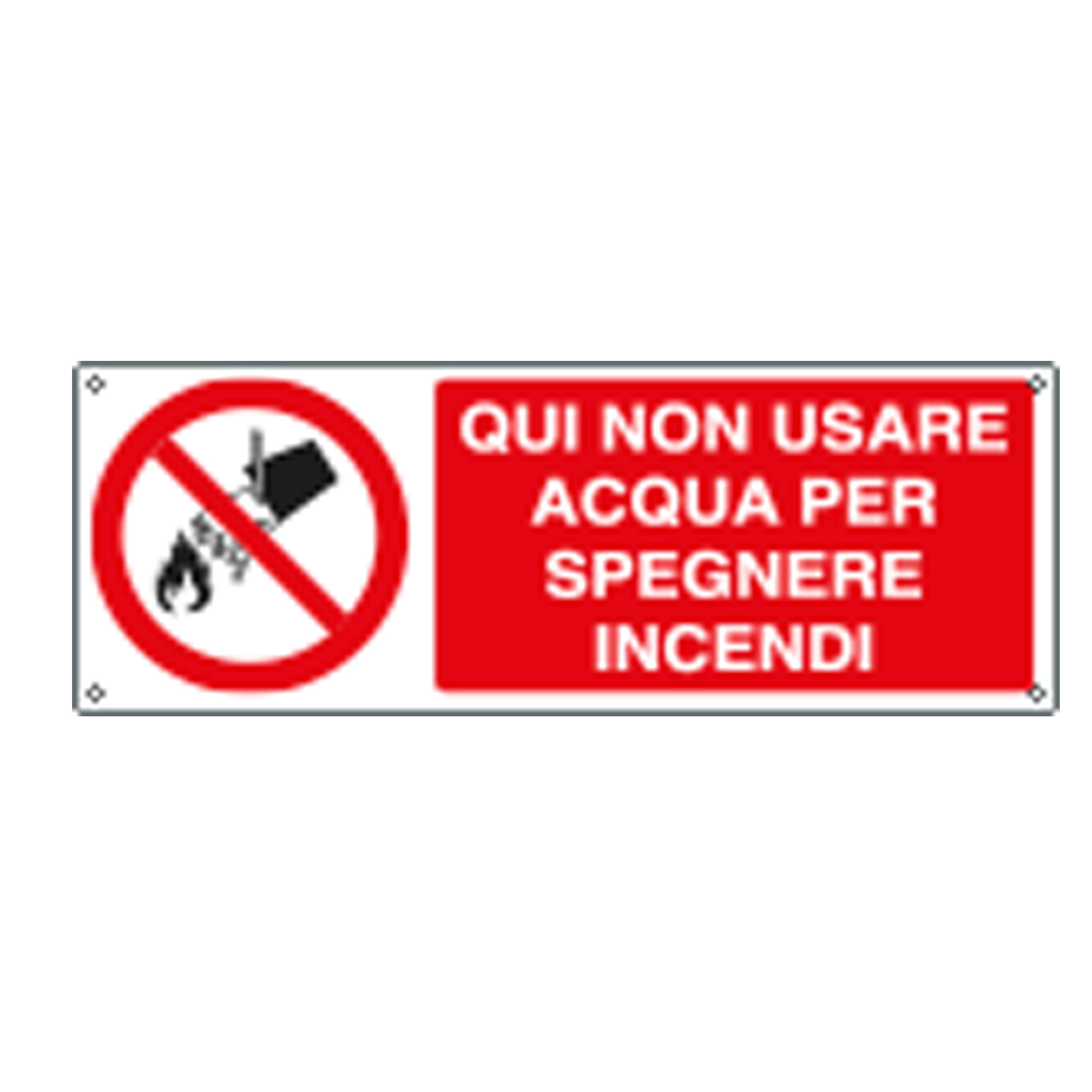 Cartello segnalatore di sicurezza 35x12,5 cm in alluminio resistente 8018231029570